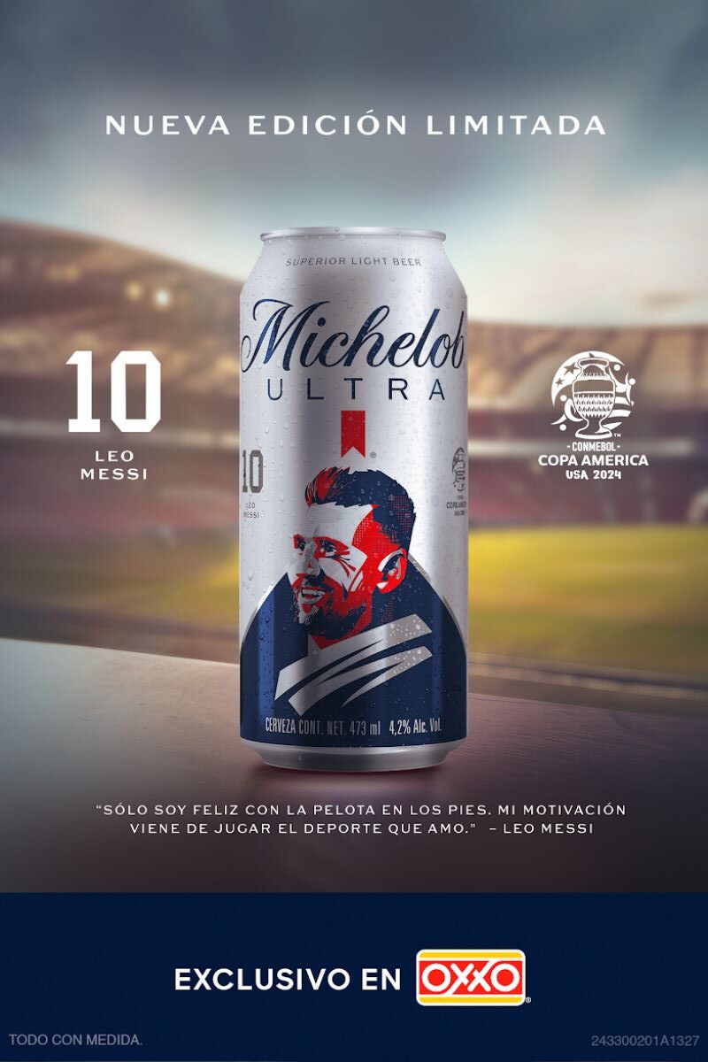 cerveza leo messi